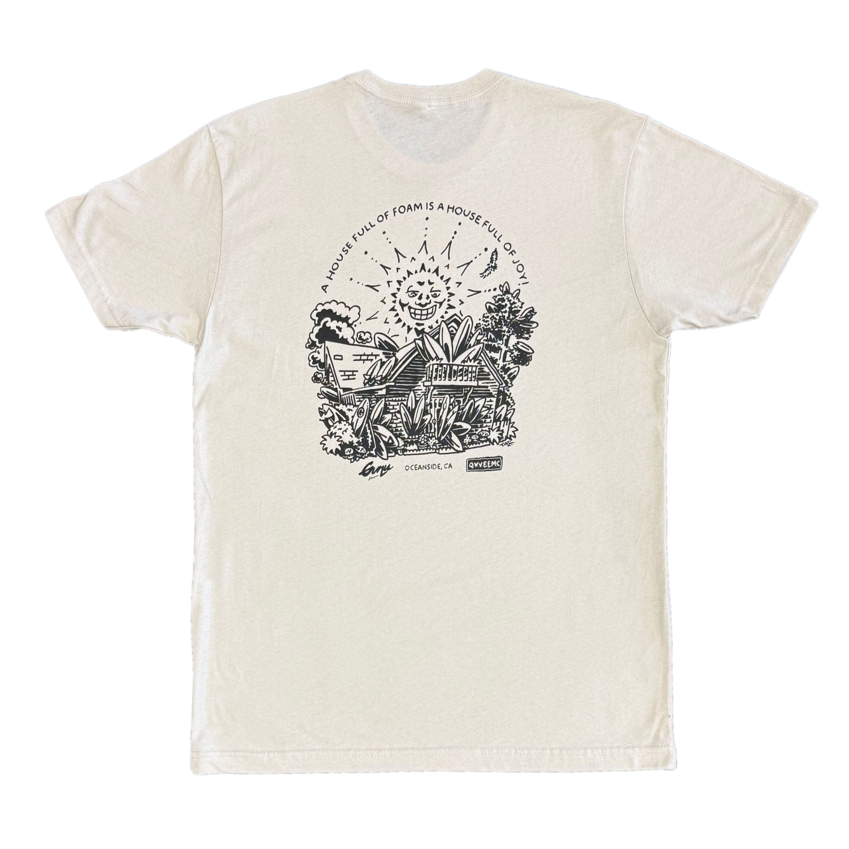 House Full of Foam Tee Natural - back
